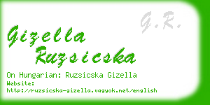 gizella ruzsicska business card
